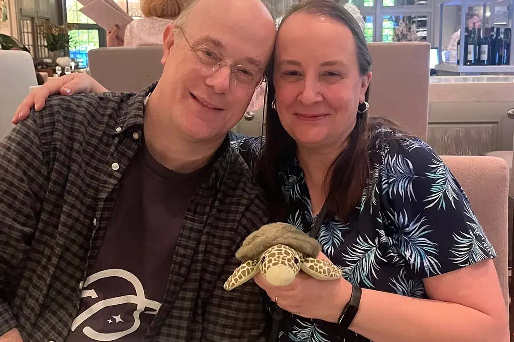 Cathy & I with Flat Stanley